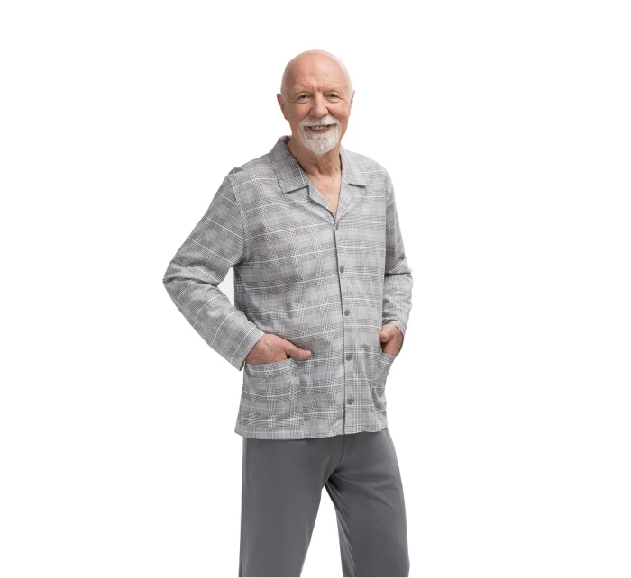 Pánské pyžamo Martel 403 Antoni III délka/r 3XL-4XL pyžamo na zip Pánské pyžamo Martel 403 Antoni III délka/r 3XL-4XL pyžamo na zip