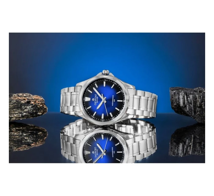 Pánské hodinky Elegance Sapphire Silver Blue model 21807509 - Giewont