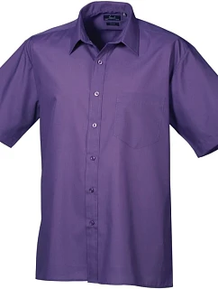 Premier PR 202 Popelínová košile s krátkým rukávem 39.0202 purple