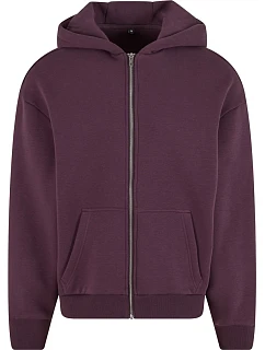 Build your Brand BY 285 Pánská mikina s kapucí z těžké bavlny "Fluffy" 56.0285 plum purple