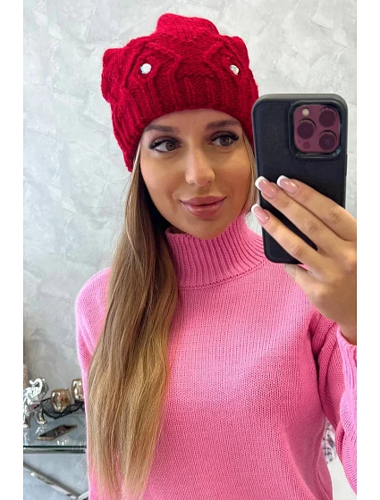 Dámská čepice  červená model 20536187 - K-Fashion