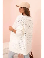 Dámský model 21310052 kardigan s kapsami ecru - K-Fashion