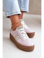 Zazoo N1068S4 Dámské Semišové Tenisky na Platformě Fialové