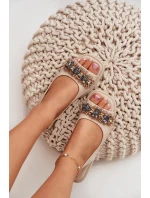 Dámské Ploché Sandály S  Béžové model 21698318 - S.Barski