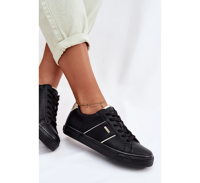 Dámské perforované tenisky Big Star TT274290 Černé