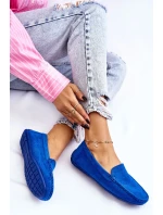 Dámské Semišové Mokasíny Modre Morreno