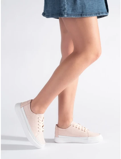 Pohodlné dámské tenisky růžové platforma Pohodlné dámské tenisky růžové platforma