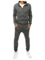 Pánská antracitová tepláková souprava FashionStreet AX0230 Pánská antracitová tepláková souprava FashionStreet AX0230