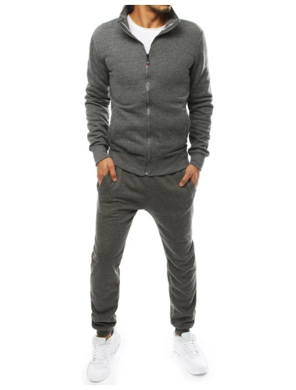 Pánská antracitová tepláková souprava FashionStreet AX0230 Pánská antracitová tepláková souprava FashionStreet AX0230