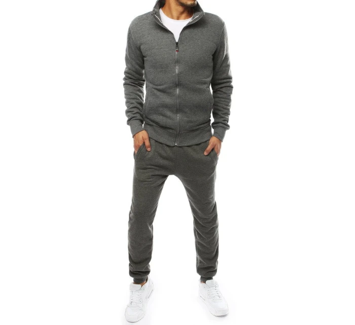 Pánská antracitová tepláková souprava FashionStreet AX0230 Pánská antracitová tepláková souprava FashionStreet AX0230