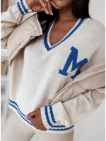 Dámský oversize svetr MIRAGE krémový FashionStreet MY2222