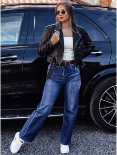 Dámské džínové kalhoty RETROFIT baggy s páskem v modré barvě FashionStreet UY2233