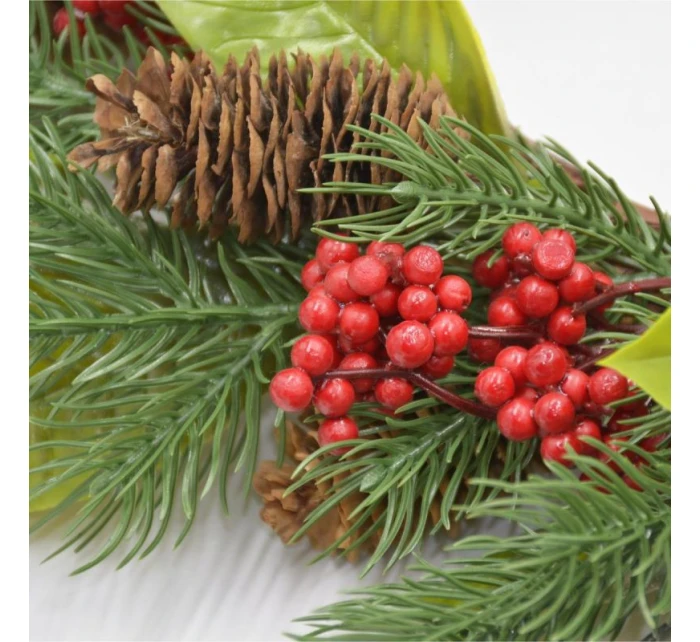 SLAVNOSTNÍ DEKORATIVNÍ GIRLANDA PU ZDOBENÁ 43CM