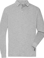 Daiber JN 1842 Pánské pracovní piqué polo s dlouhým rukávem 02.1842 grey heather