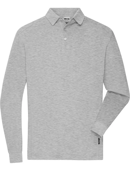 Daiber JN 1842 Pánské pracovní piqué polo s dlouhým rukávem 02.1842 grey heather Daiber JN 1842 Pánské pracovní piqué polo s dlouhým rukávem 02.1842 grey heather