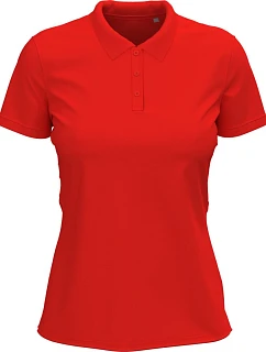 Stedman Stretch Polo Women Dámské elastické piqué polo z těžké bavlny 05.9740 scarlet red