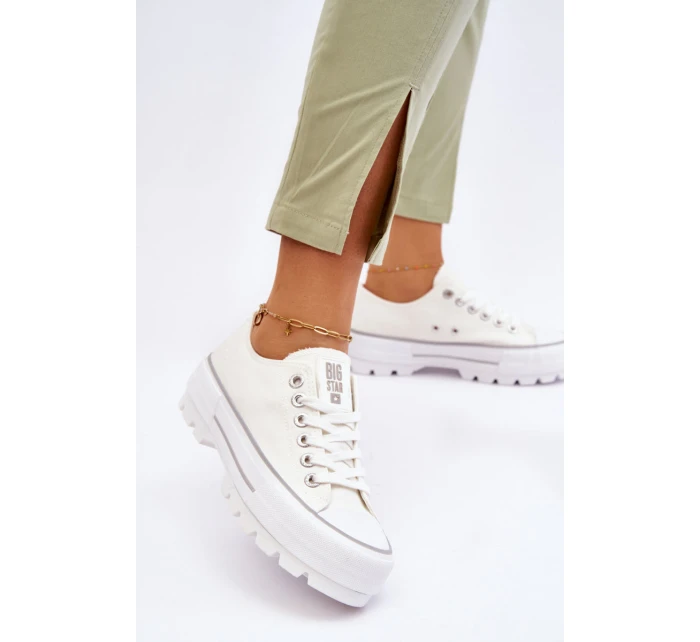 Látkové tenisky na platformě Big Star model 21610273 Bílá - Big Star Shoes