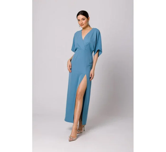 model 18429024 Maxi šaty nebesky modré - Makover