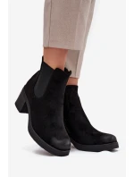 Dámské kotníkové boty Zelia na sloupku – černé
