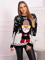 Vánoční svetr se Santa Clausem černý