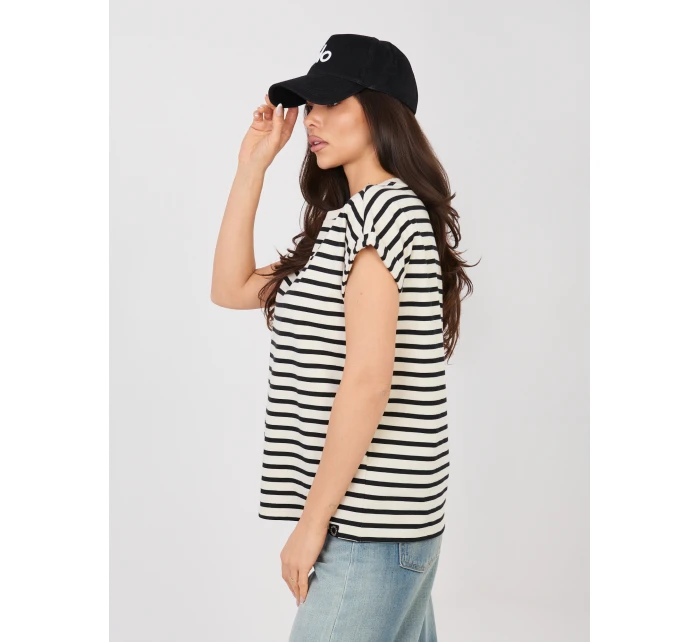 Tričko D12127M02858A světle béžové