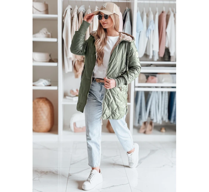 Dámská prošívaná přechodová bunda LIVIANA zelená FashionStreet TY4809