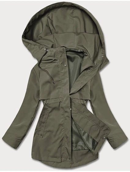 Tenká dámská bunda v khaki barvě s podšívkou model 22090149 - S'WEST