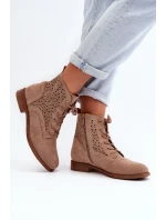 Dámské botky se vzorem béžové S.Barski HY66-136