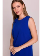 model 21154727 Šaty bez rukávů královská modř - STYLOVE