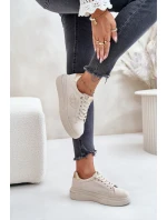 Zateplené Dámské Tenisky Big Star Béžové Zateplené Dámské Tenisky Big Star Béžové