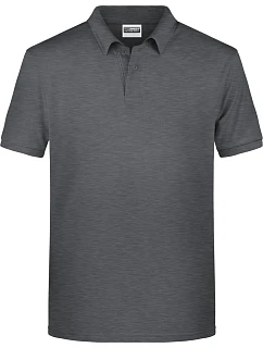 Daiber 8010 Pánské piqué polo z bio bavlny 02.8010 black heather