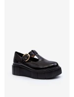 Moderní Polobotky na Masivní Platformě Černé model 21646958 - Zazoo