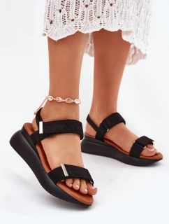 Dámské Sandály Na Klínu Černé model 21698935 - Boto