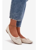 Baleríny S Pletením A Mašlí Ecru model 21744492 - Boto Baleríny S Pletením A Mašlí Ecru model 21744492 - Boto