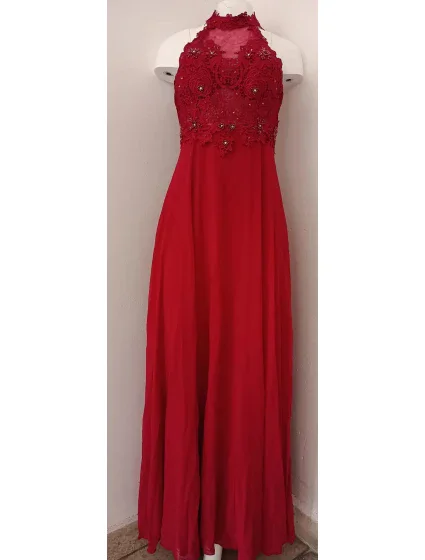 Dámské šaty dlouhé bordové EVA a model 18889769 - EVA&#38;LOLA