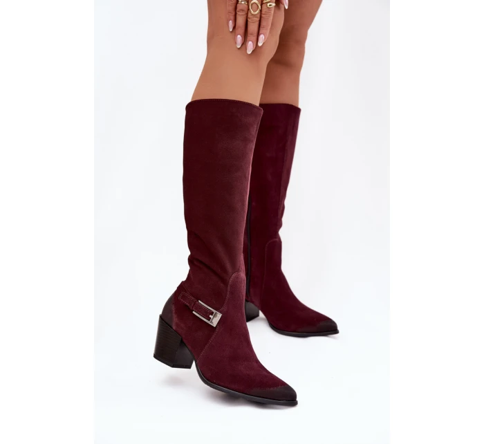 Kozačky na podpatku model 221524 Step in style Kozačky na podpatku model 221524 Step in style