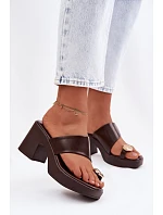 Klapky na podpatku model 225376 Step in style