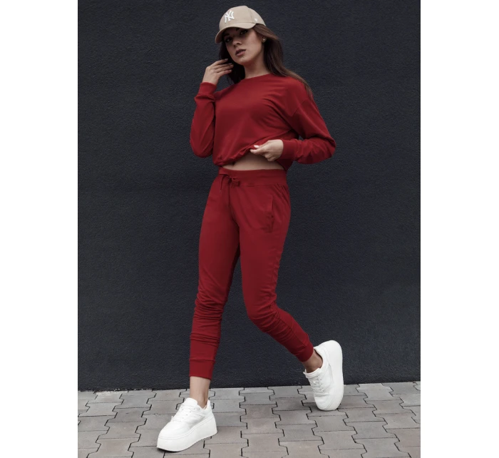 Dámské tepláky FITS bordó FashionStreet UY2304 Dámské tepláky FITS bordó FashionStreet UY2304