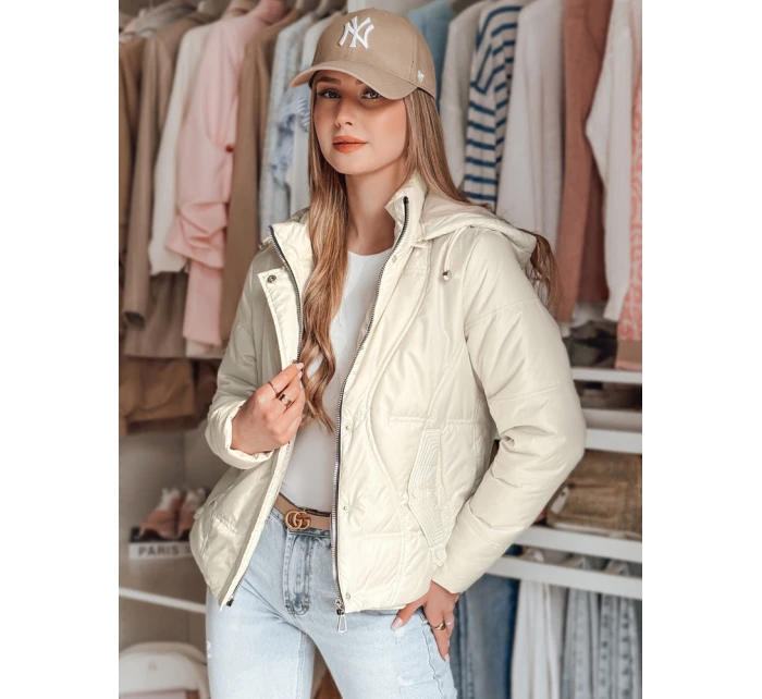 Dámská přechodná prošívaná bunda MARISSIA bílá FashionStreet TY4850 Dámská přechodná prošívaná bunda MARISSIA bílá FashionStreet TY4850