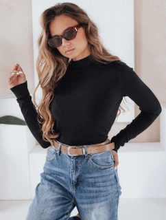 Dámský svetr s polovičním rolákem black Dstreet model 21990921 - FashionStreet