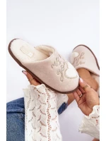 Dámské klasické pantofle s podšívkou v béžové barvě Mabira