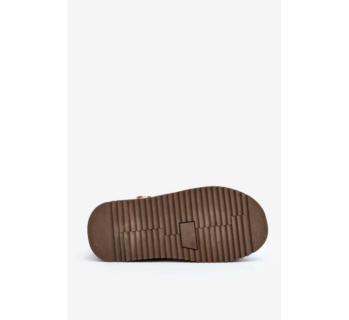 Sněhule na platformě se vzorem tmavě zelené model 21645946 - Boto