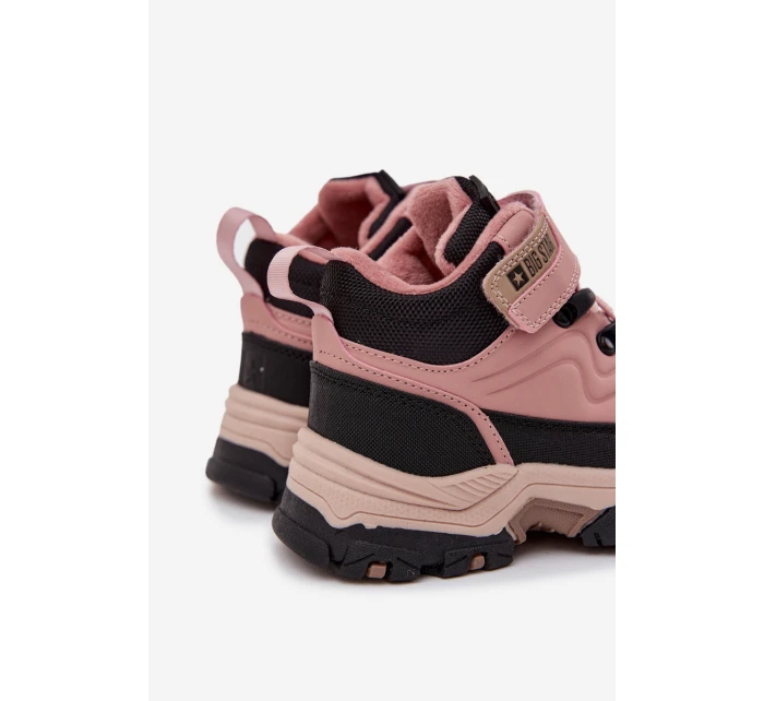 Dětské sněhové boty na suchý zip Big Star model 21706139 Růžové - Big Star Shoes Dětské sněhové boty na suchý zip Big Star model 21706139 Růžové - Big Star Shoes