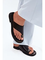 Kožené dámské žabky Vinceza 62307 Černé