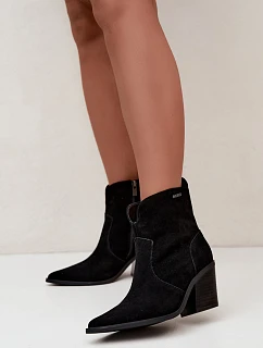 Dámské zateplené kovbojky na podpatku Big Star model 22349493 černé - Big Star Shoes