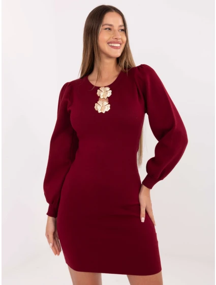 Sukienka PM SK model 21768477 bordowy - FPrice