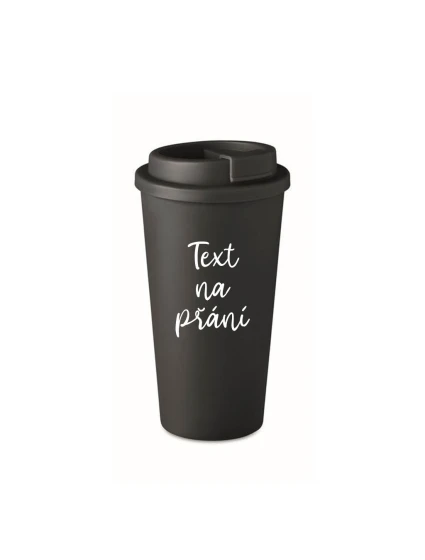 TEXT NA PŘÁNÍ - černý termohrnek 475 ml TEXT NA PŘÁNÍ - černý termohrnek 475 ml
