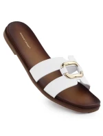 Dámské žabky s ornamentem bílé Sergio Leone SK077H