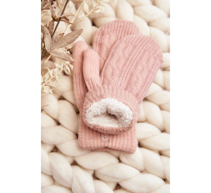 Teplé Dámské model 21645213 Růžové Rukavice - Aura.via