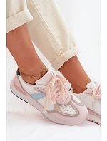 Dámské tenisky z eko kůže růžové model 22039836 - Boto